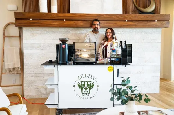 Coffee Cart Setup Corporate Event