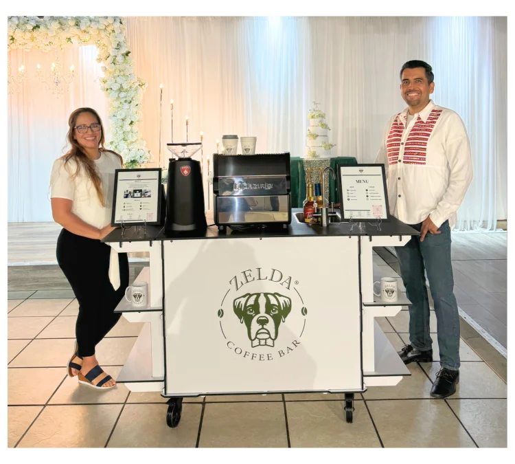 baristas coffee cart
