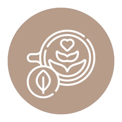 Latte Art Heart & Leaf Icon