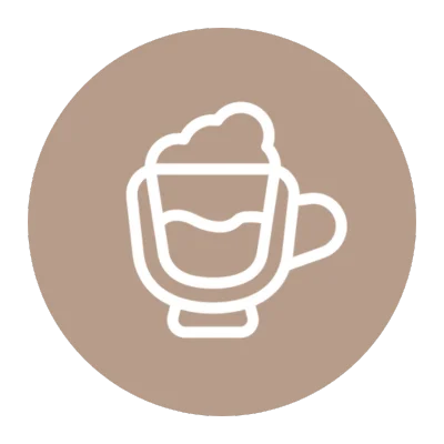Creamy Latte in Glass Mug